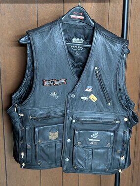 Highway ONE Leather Mean's Motorycle Vest